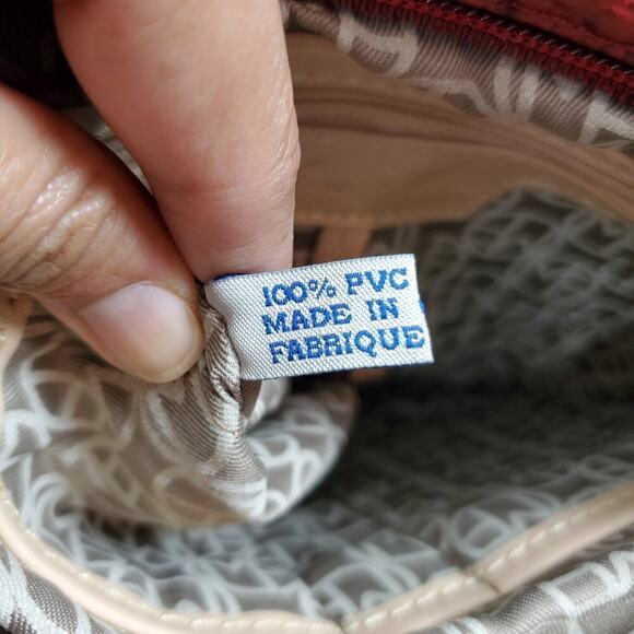 Red Croc Crossbody Bag & Wallet Set Marc Fisher Faux Leather Kenneth Cole Clutch - Picture 6 of 11